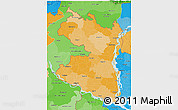 Political Shades 3D Map of Rajshahi Div