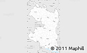 Silver Style Simple Map of Rajshahi Div