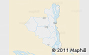 Classic Style 3D Map of Sirajganj Zl, single color outside