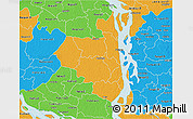 Political 3D Map of Sirajganj Zl