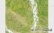 Satellite 3D Map of Sirajganj Zl