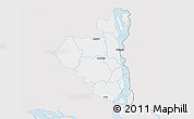 Silver Style 3D Map of Sirajganj Zl, single color outside