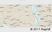 Shaded Relief Panoramic Map of Sirajganj Zl