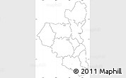 Blank Simple Map of Sirajganj Zl, cropped outside