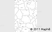 Blank Simple Map of Sirajganj Zl