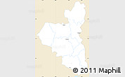 Classic Style Simple Map of Sirajganj Zl, single color outside