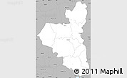 Gray Simple Map of Sirajganj Zl