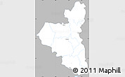 Gray Simple Map of Sirajganj Zl, single color outside