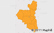 Political Simple Map of Sirajganj Zl, cropped outside