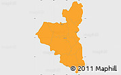 Political Simple Map of Sirajganj Zl, single color outside