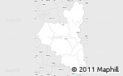 Silver Style Simple Map of Sirajganj Zl