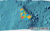 Political 3D Map of Barbados, single color outside, satellite sea