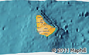Political Shades 3D Map of Barbados, single color outside, satellite sea