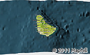 Satellite 3D Map of Barbados, darken