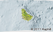 Satellite 3D Map of Barbados, lighten