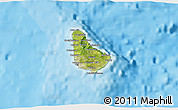 Satellite 3D Map of Barbados, political outside