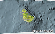 Satellite 3D Map of Barbados, semi-desaturated