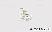 Shaded Relief 3D Map of Barbados, cropped outside