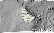 Shaded Relief 3D Map of Barbados, darken, desaturated