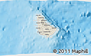 Shaded Relief 3D Map of Barbados, lighten, land only