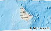Shaded Relief 3D Map of Barbados, lighten, semi-desaturated, land only
