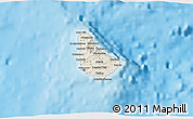 Shaded Relief 3D Map of Barbados, political shades outside, shaded relief sea