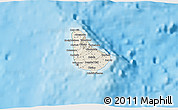 Shaded Relief 3D Map of Barbados, satellite outside, shaded relief sea