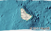 Shaded Relief 3D Map of Barbados, single color outside, satellite sea