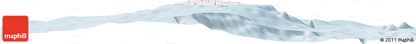 Gray Horizon Map of Barbados, single color outside