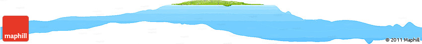 Physical Horizon Map of Barbados, single color outside, bathymetry sea