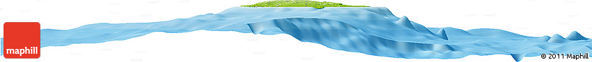 Physical Horizon Map of Barbados, single color outside, bathymetry sea, shaded relief sea