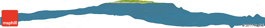 Satellite Horizon Map of Barbados, darken, semi-desaturated, land only