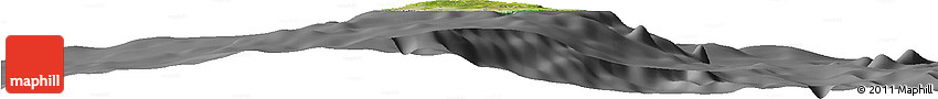 Satellite Horizon Map of Barbados, desaturated