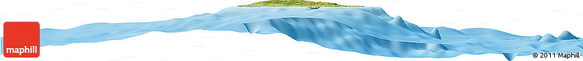 Satellite Horizon Map of Barbados, physical outside