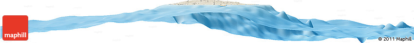 Shaded Relief Horizon Map of Barbados