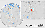 Savanna Style Location Map of Barbados, lighten, desaturated, hill shading
