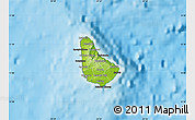 Physical Map of Barbados, darken, desaturated, land only