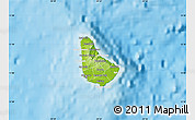 Physical Map of Barbados, lighten, land only