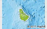 Physical Map of Barbados, political outside