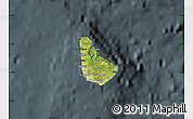 Satellite Map of Barbados, darken, semi-desaturated