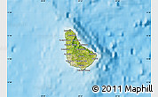 Satellite Map of Barbados, physical outside