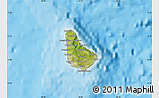 Satellite Map of Barbados, political outside