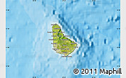 Satellite Map of Barbados, political shades outside