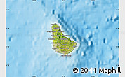 Satellite Map of Barbados, shaded relief outside