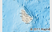 Shaded Relief Map of Barbados, darken, land only