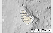 Shaded Relief Map of Barbados, desaturated