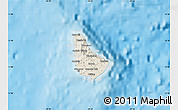 Shaded Relief Map of Barbados, lighten, desaturated, land only