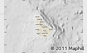Shaded Relief Map of Barbados, lighten, desaturated