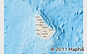 Shaded Relief Map of Barbados, lighten, land only