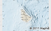 Shaded Relief Map of Barbados, lighten
